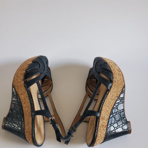 Bandolino Women's Wedge Sandals Teal Sz 6.5 - Picture 9 of 12